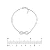 Half-CZ Infinity Adjustable Bracelet