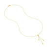 Triple Bead Dangle Lariat Necklace