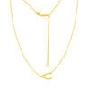 Sideways Wishbone Adjustable Necklace