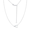 Sideways Wishbone Adjustable Necklace