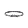 Plated Sterling Silver Triple CZ Row Bracelet