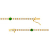 Emerald &amp; Diamond Station Bracelet