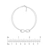 Plated Sterling Silver CZ Infinity Love Bracelet