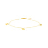 Elephant Trio Adjustable Anklet