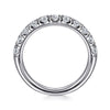Platinum 11 Stone French Pavé Diamond Wedding Band