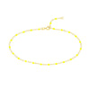 Neon Yellow Enamel Bead Piatto Chain