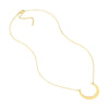 Upward Crescent Moon Pendant Necklace
