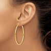 14K 2mm Polished Hinged Hoop Earrings