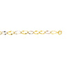 Two-Tone Flat Open Oval Link Bracelet