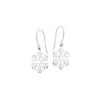 Polished Snowflake Earrings on Fish Hook