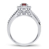 14K 0.25Ct Diamond Ruby Ring