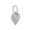 Pave Diamond Heart Pendant (3/8tcw) in White Gold