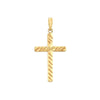 17mm Twisted Design Cross Pendant
