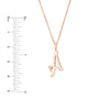 Script “A” Initial with Diamond Bezel Necklace