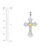 Diamond Shaped Fleur De Lis Cross