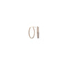 Plated Sterling Silver Sparkle Oval Hoops