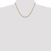 14K 2.5mm Solid Regular Rope Chain