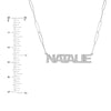 Block Nameplate Paper Clip Necklace