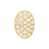 Pave Diamond Oval Stud Earrings (1/6tcw)