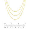 Triple Graduated Box Link Necklace