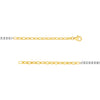 Two Tone 1.0tcw Diamond Paper Clip Bracelet