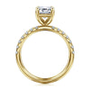 14K Yellow Gold Emerald Cut Diamond Engagement Ring