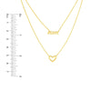 Script Mom and Open Heart Duet Necklace