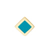 Turquoise Enamel Rhombus Stud Earrings