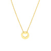 So You Cutout Heart Mini Disc Adjustable Necklace