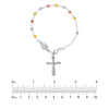 Tri-Colored Rosary with Virgin Mary Bracelet
