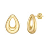 Open Teardrop Stud Earrings