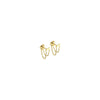 Diamond-Cut Cable Chain Bar Front-to-Back Earrings