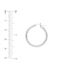 25mm x 3mm Diamond-Cut Hoop Earrings