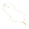 Curved Cross Adjustable Necklace