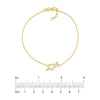 Mini CZ Heart and Arrow Adjustable Bracelet