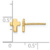 14K Polished Cross Post Earrings