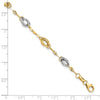 14K Two-tone Fancy Link Bracelet