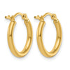 10K Polished Hinged Hoop Earrings