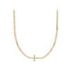 Sideways Cross Open Curb Chain Choker
