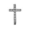 Sterling Silver CZ Curved Cross Stud Earrings