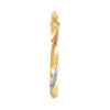 Tri-Color Twisted Oval Hoop Earrings