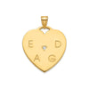 14 KY Polished 4 Letter Charm with Diamond