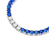 Alternating Sapphire Diamond Tennis Necklace