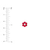 Ruby &amp; Diamond Cluster Stud Earrings