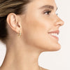 Round Turquoise Honey Comb J-Hoops
