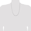14K White Gold 1.95mm Flat Cable Chain