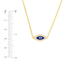 Sterling Silver CZ Evil Eye Necklace