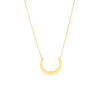 Upward Crescent Moon Pendant Necklace