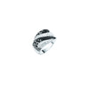 Silver Black/White Swirl Ring