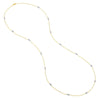 Long And Lovely Yllow/White Oval Bead Necklace